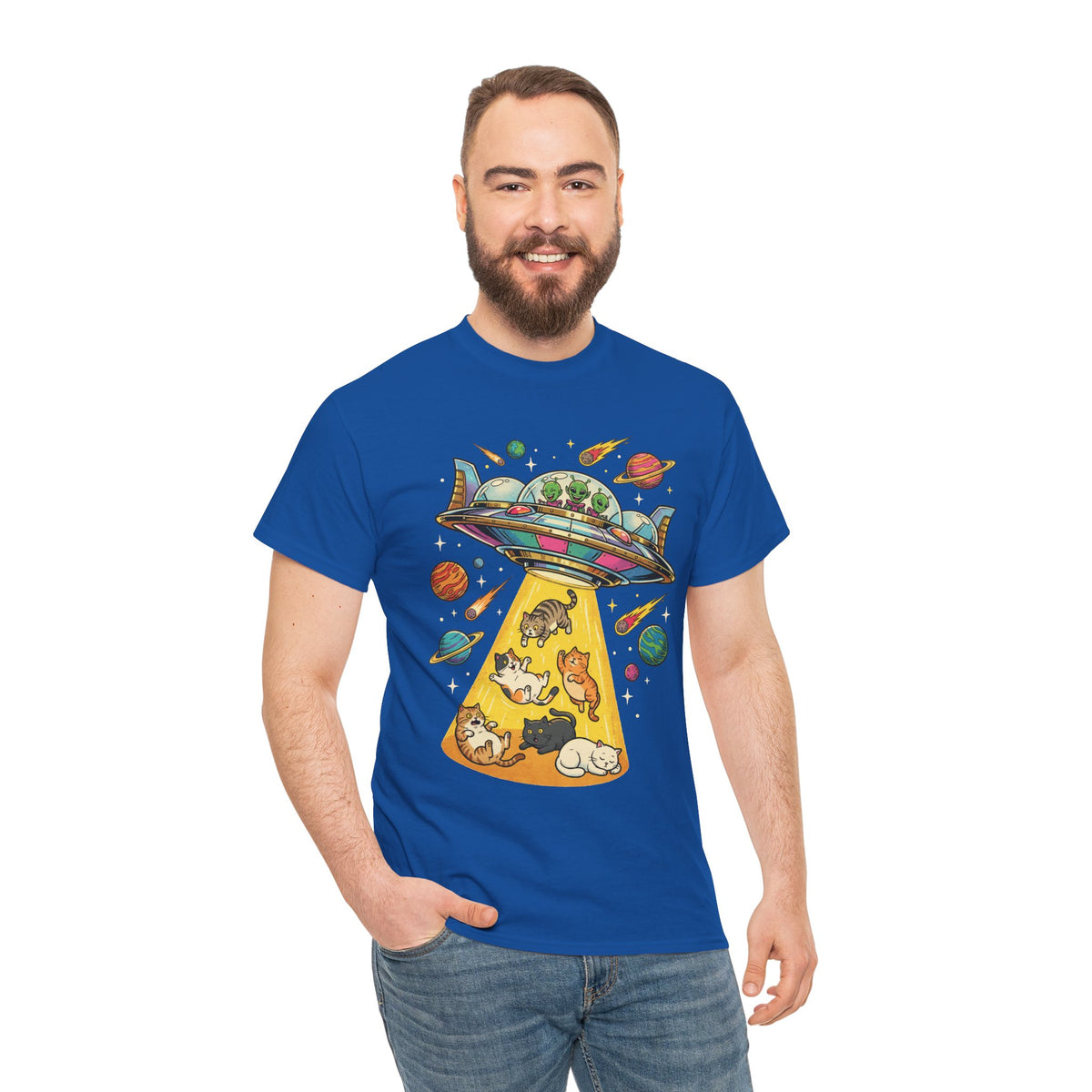 Alien Cat Abduction T-Shirt