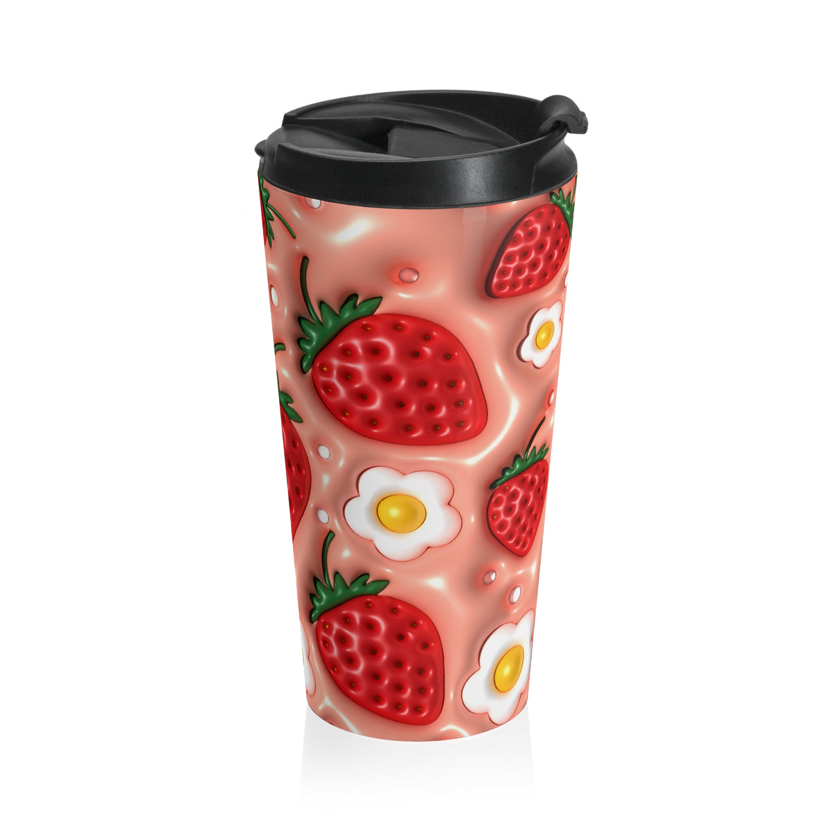 Strawberry & Eggs Stainless Steel Travel Mug