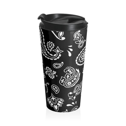 Midnight Bandana Stainless Steel Travel Mug
