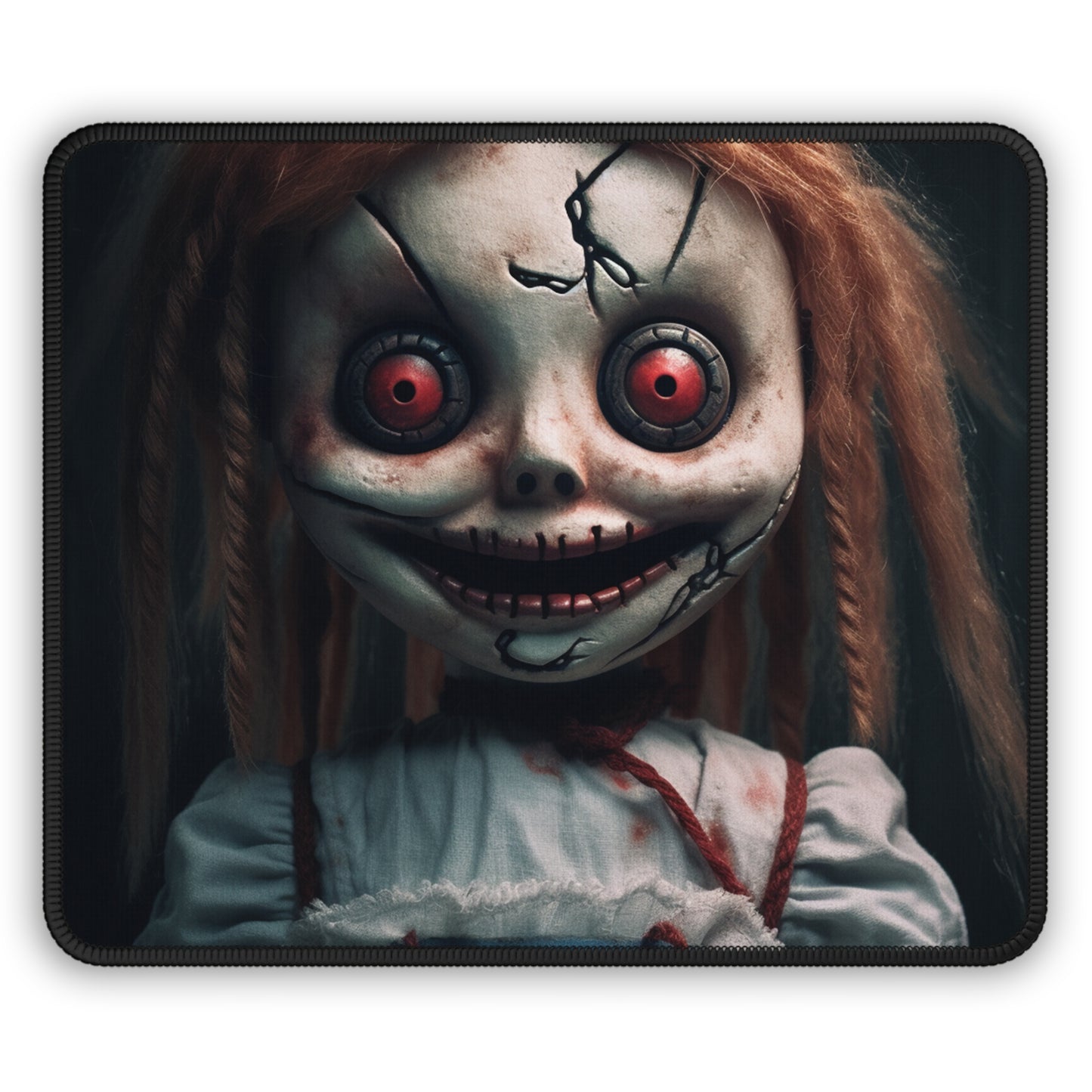Nightmare Red-Eyed Doll Mouse Pad