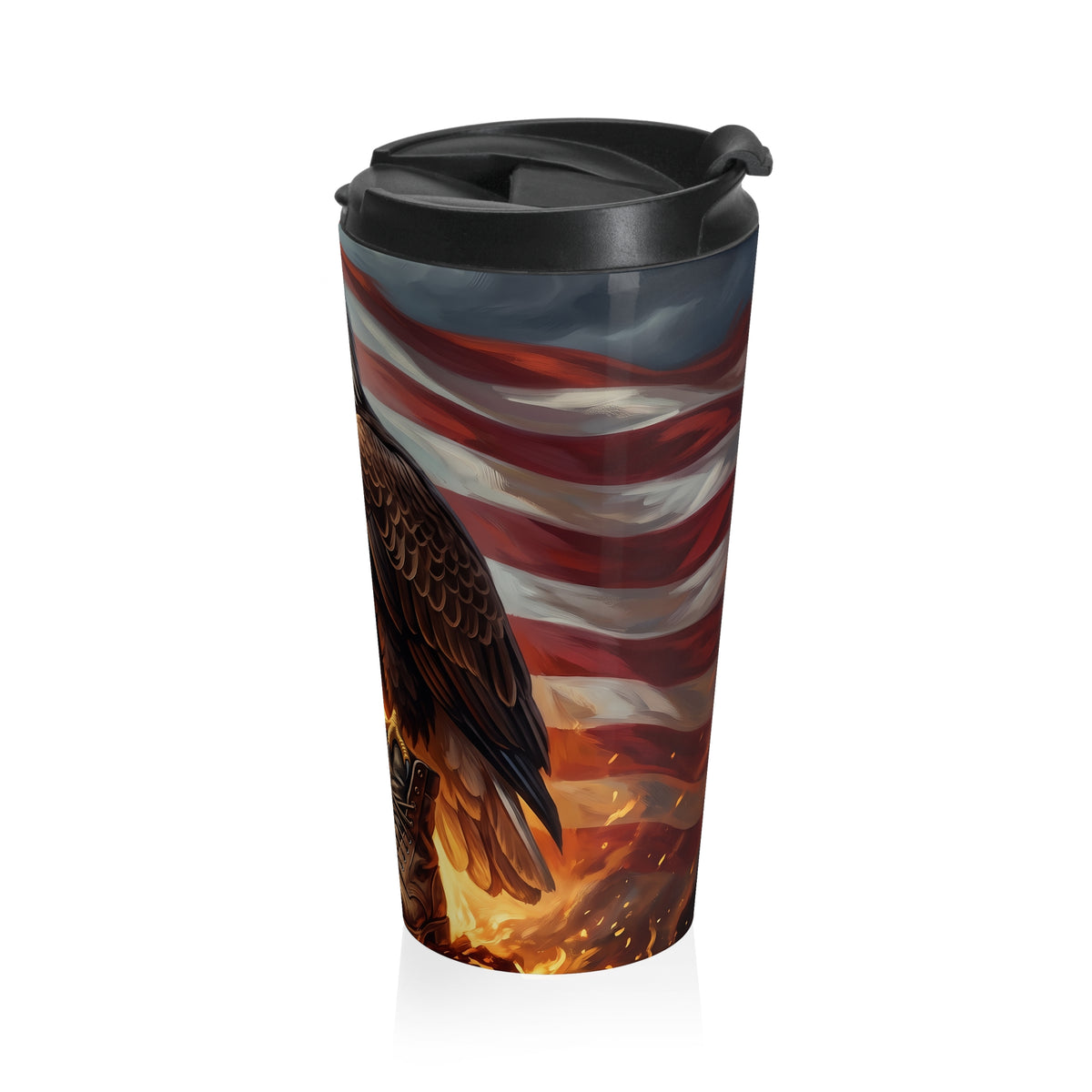 Never Forget 9/11 Patriotic Stainless Steel Travel Mug