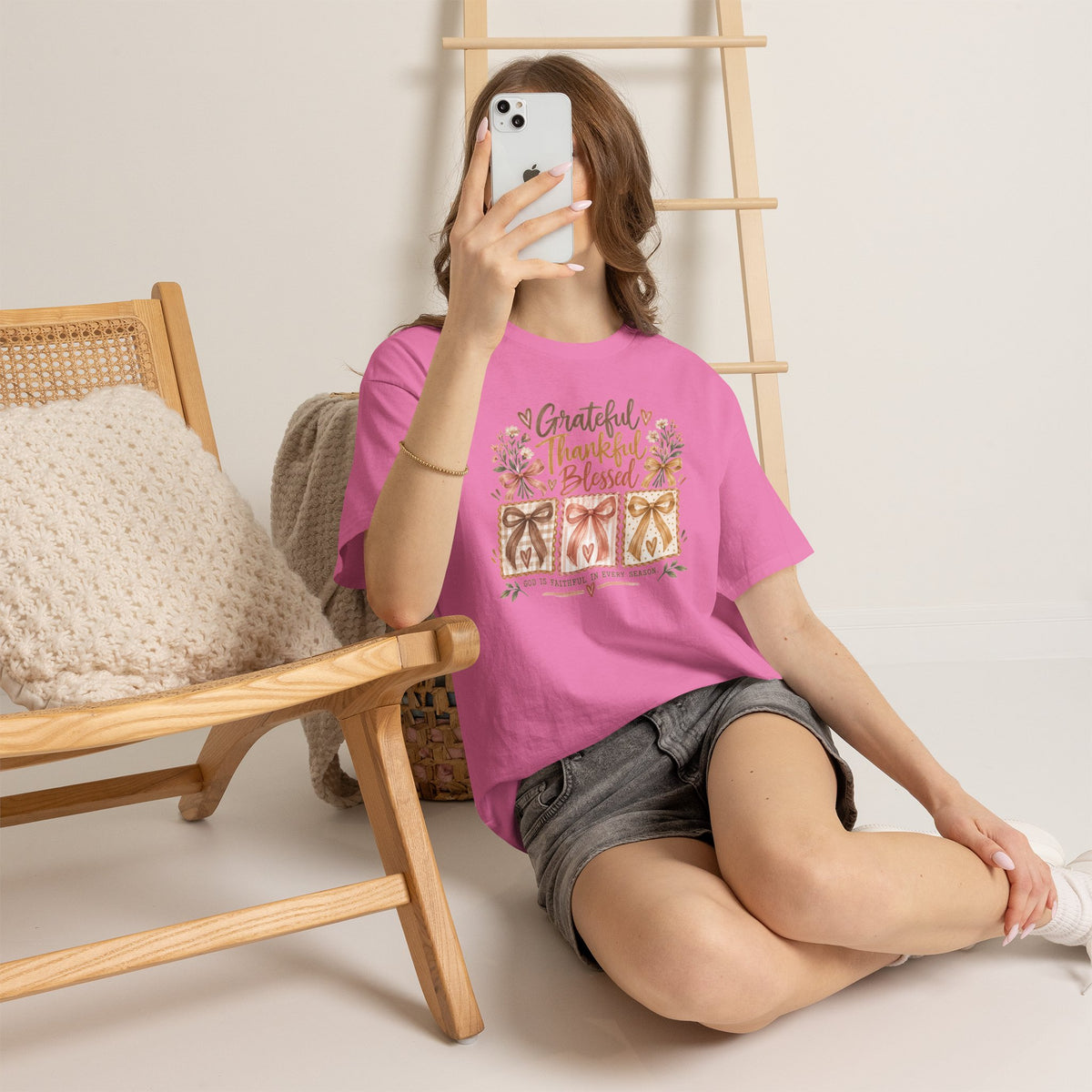 Grateful Thankful Blessed Christian T-Shirt