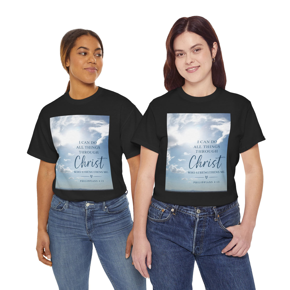 Through Christ Philippians 4:13 Christian T-Shirt