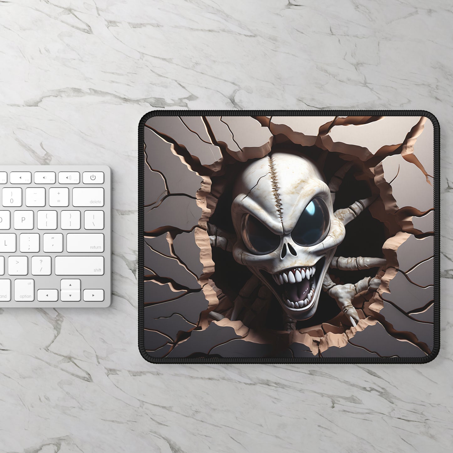 Cracked Skull Creature Mouse Pad