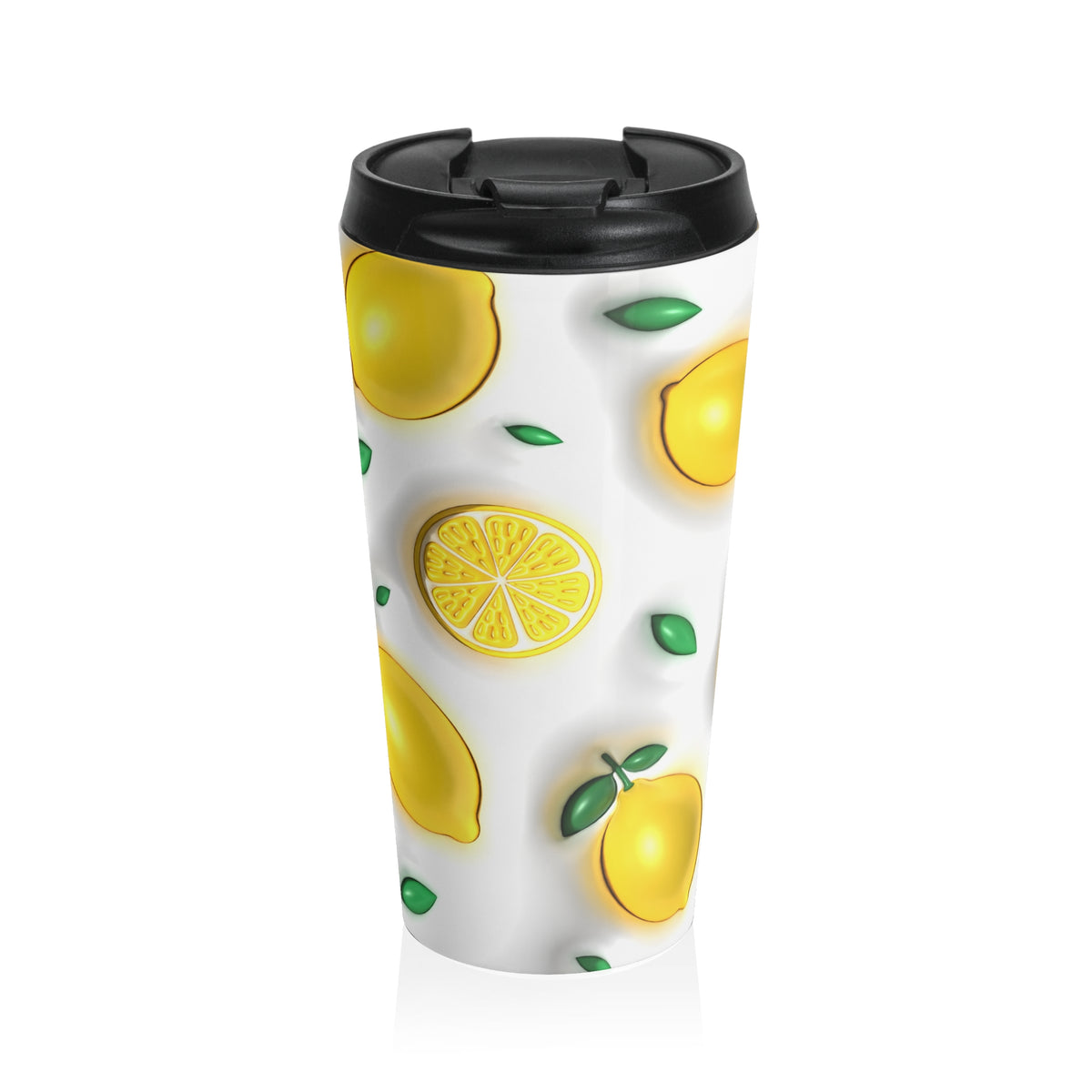 Squeeze the Day Lemon Stainless Steel Travel Mug
