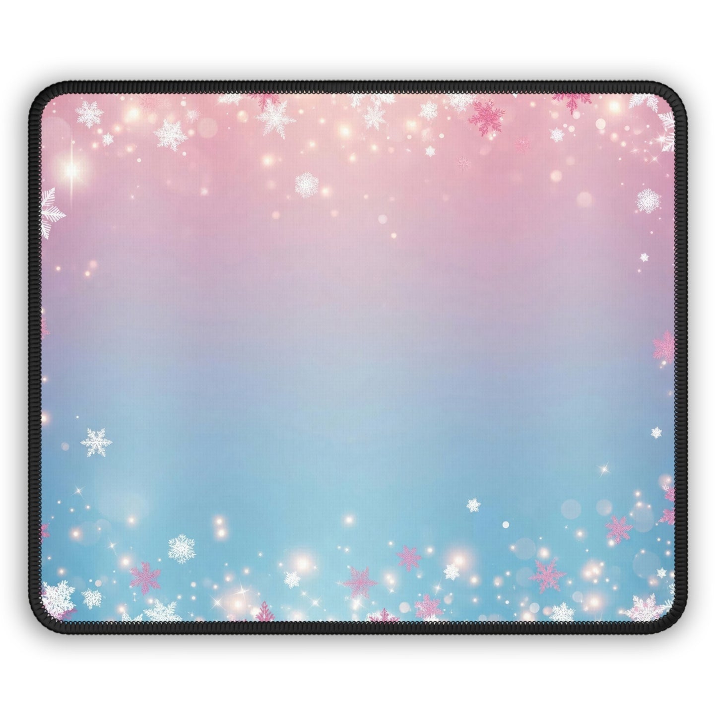 Pastel Snowfall Glow Mouse Pad