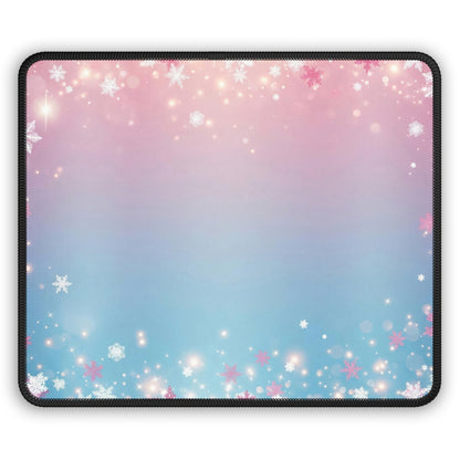 Pastel Snowfall Glow Mouse Pad