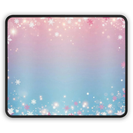 Pastel Snowfall Glow Mouse Pad
