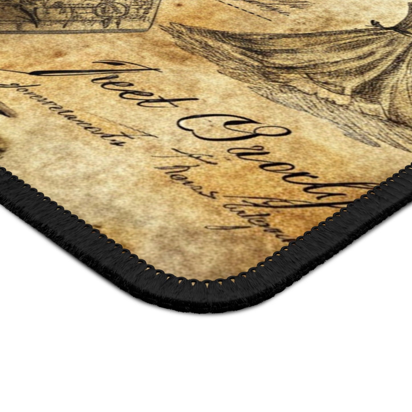 Vintage Dressmaker Blueprint Mouse Pad