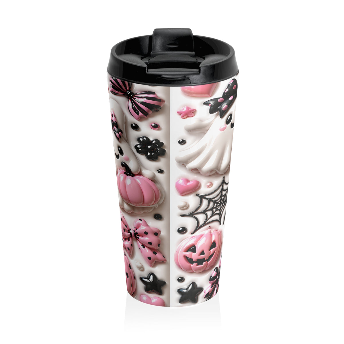 Pink Boo Crew Halloween Stainless Steel Travel Mug