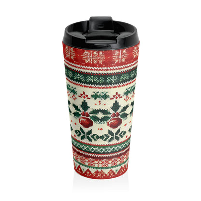 Ugly Christmas Sweater Holiday Travel Mug