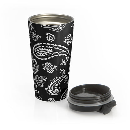 Midnight Bandana Stainless Steel Travel Mug