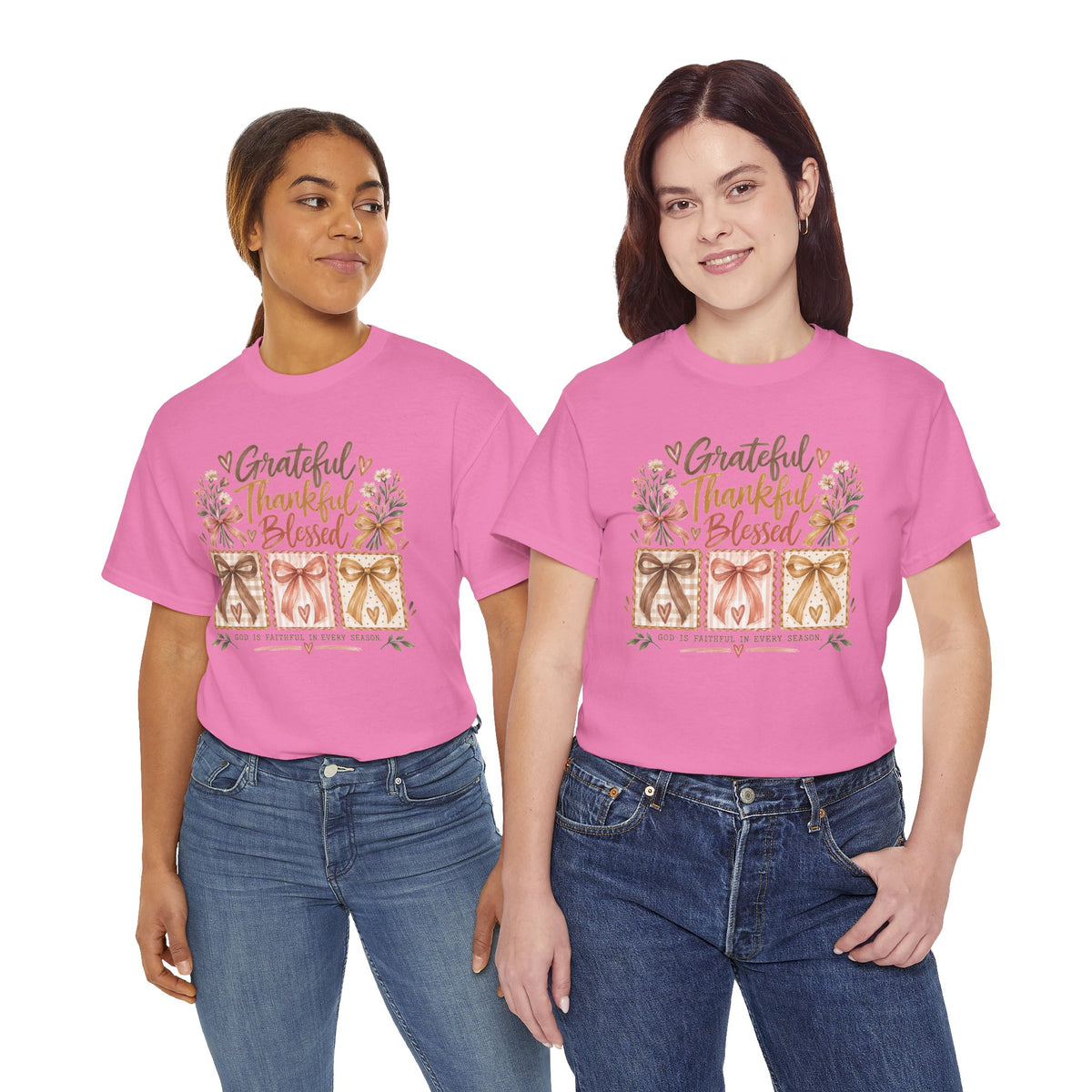 Grateful Thankful Blessed Christian T-Shirt