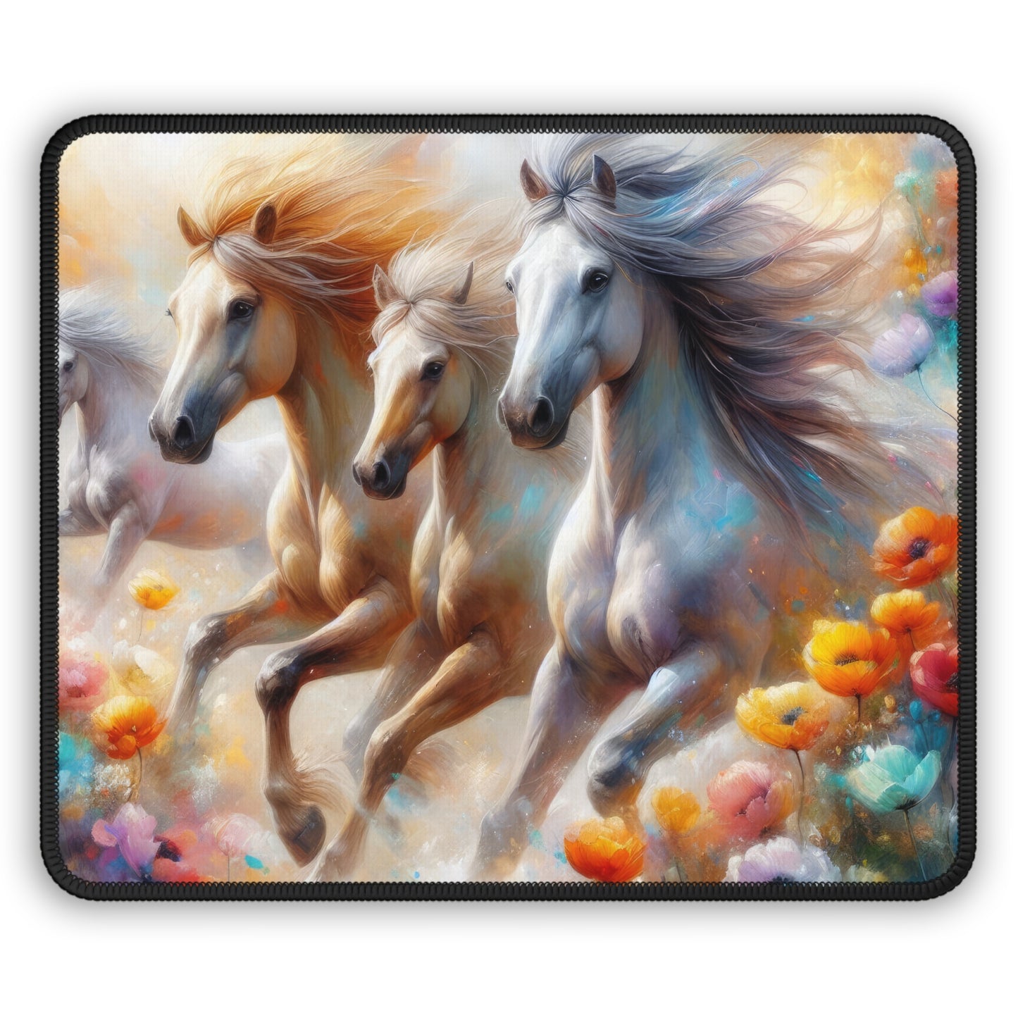 Wildflower Horse Trio Mouse Pad