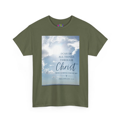 Through Christ Philippians 4:13 Christian T-Shirt