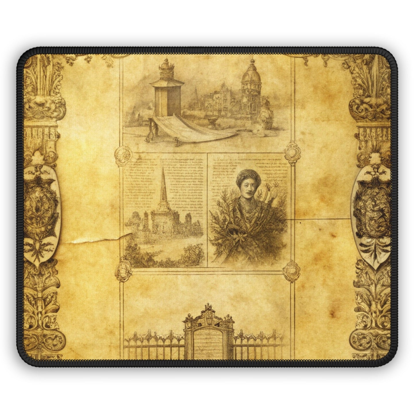 Vintage Victorian Collage Mouse Pad