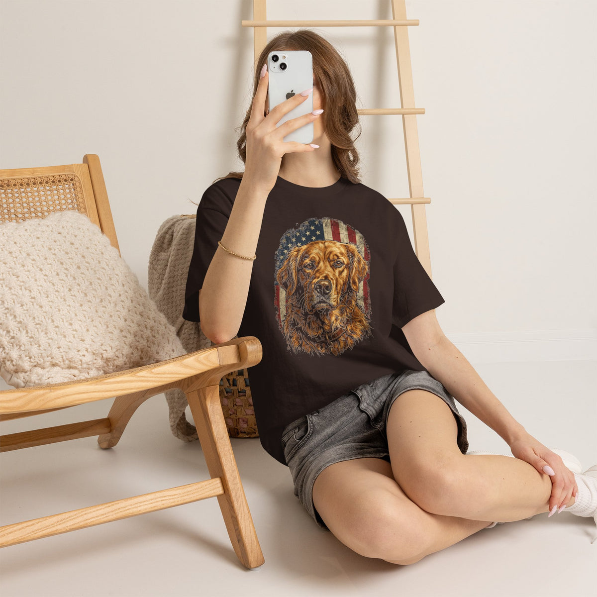 Patriotic Golden Retriever T-Shirt