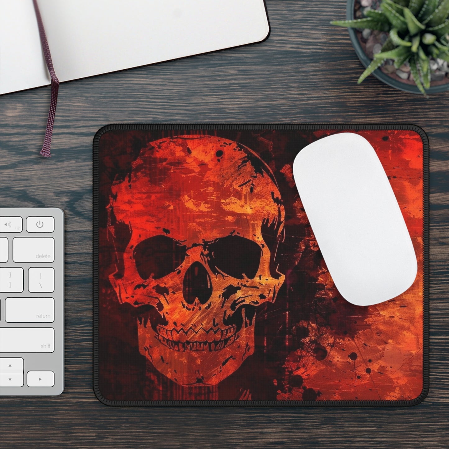 Inferno Skull Mouse Pad