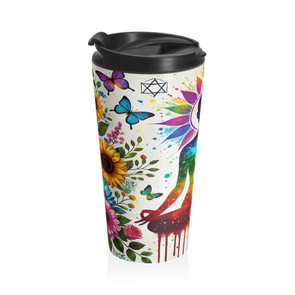 Rainbow Chakra Meditation Travel Mug