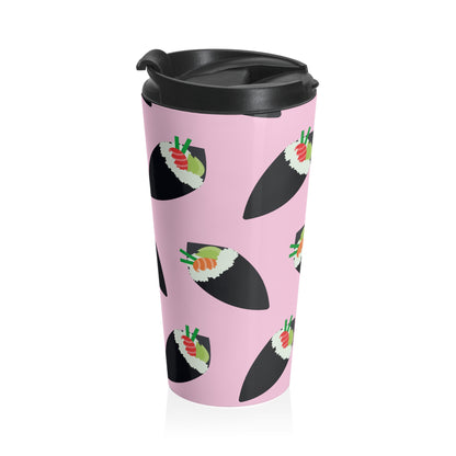Sushi Roll Pattern Travel Mug