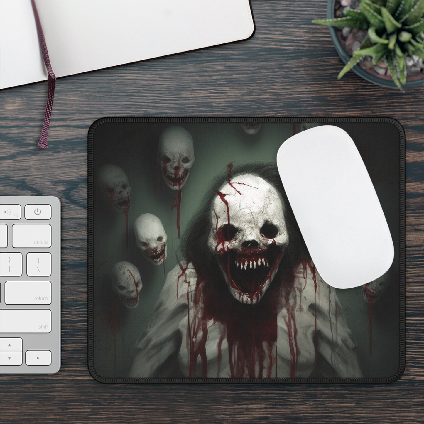 Bloodbound Skull Horror Mouse Pad