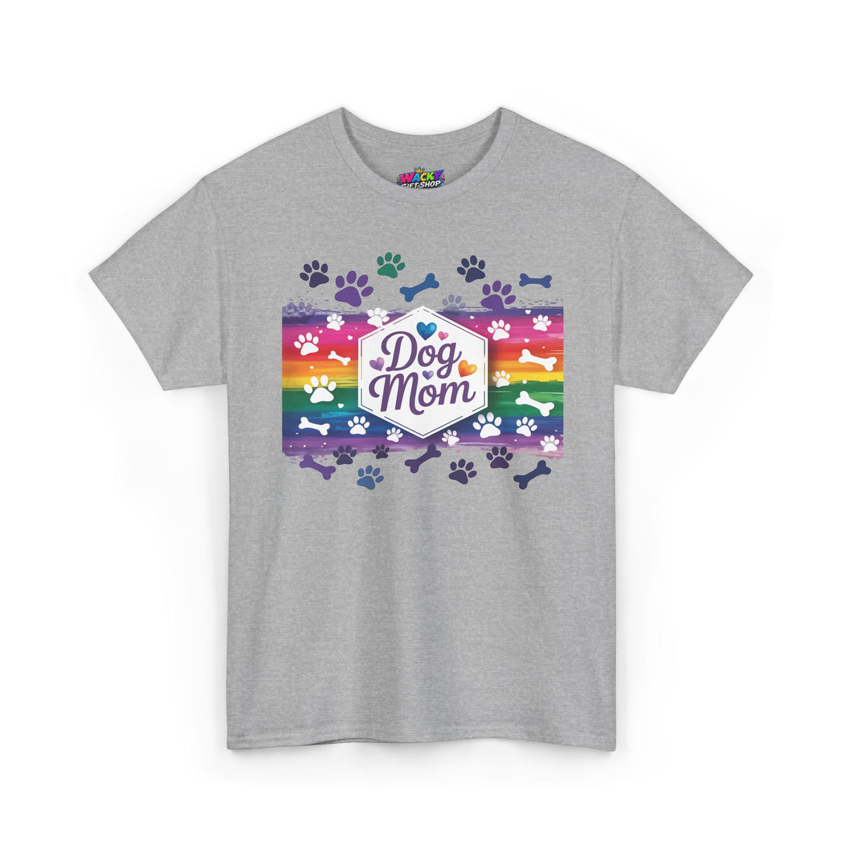 Rainbow Dog Mom T-Shirt