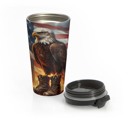 Never Forget 9/11 Patriotic Stainless Steel Travel Mug