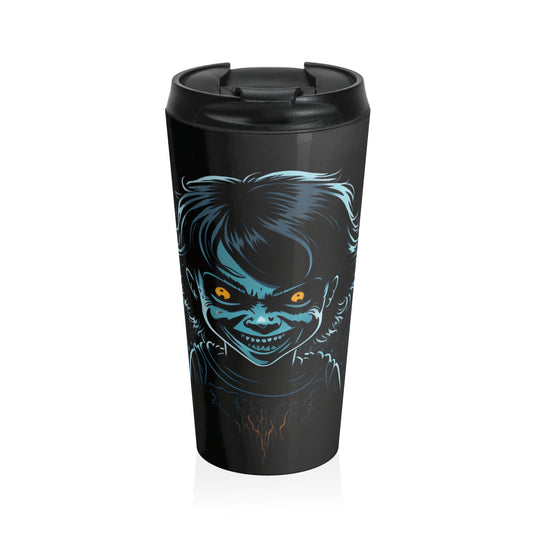 Possessed Smile Stainless Steel Travel Mug – 15oz