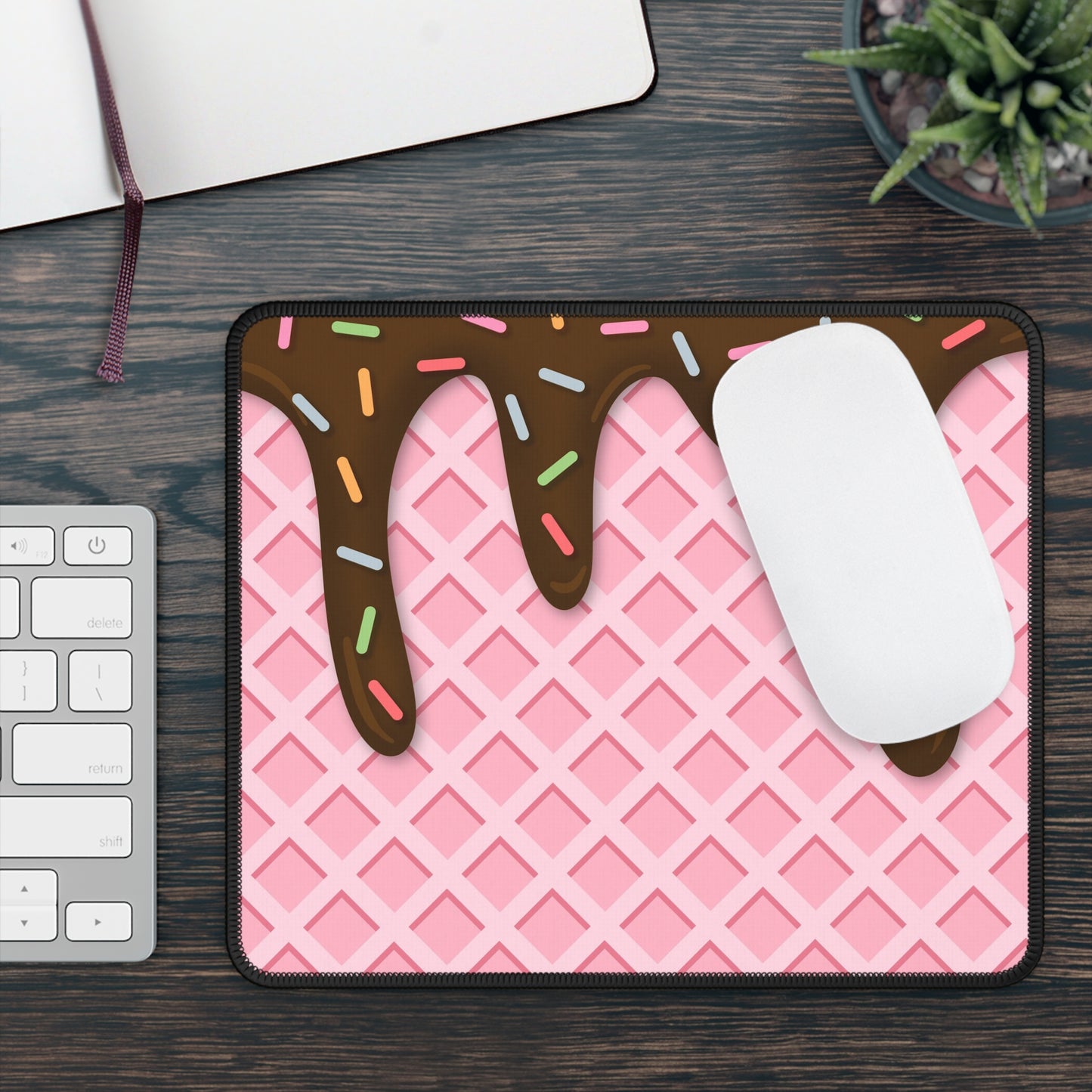Chocolate Sprinkle Ice Cream Mouse Pad