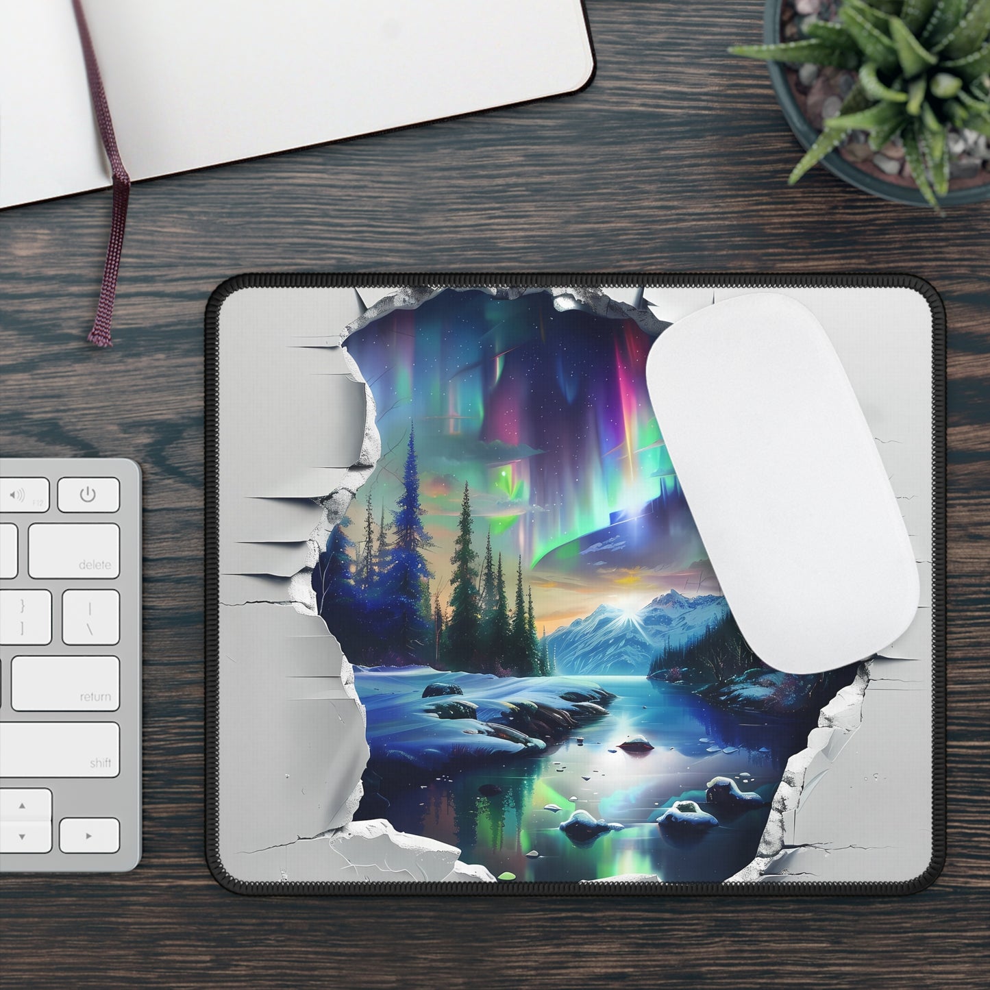 Aurora Portal Winter Wonderland Mouse Pad