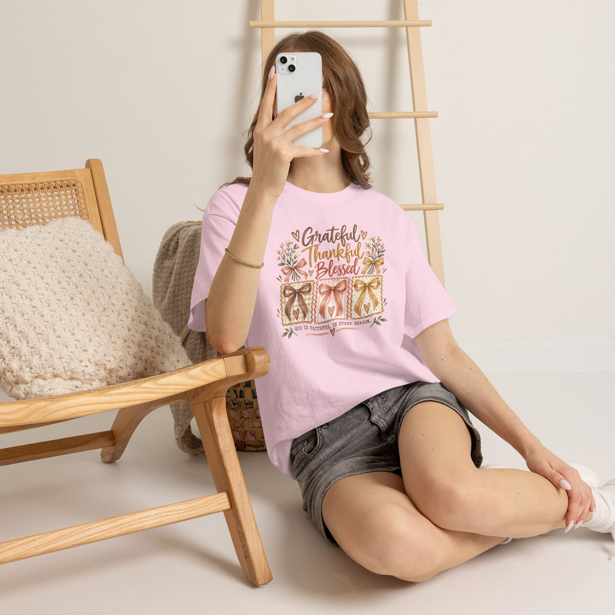 Grateful Thankful Blessed Christian T-Shirt