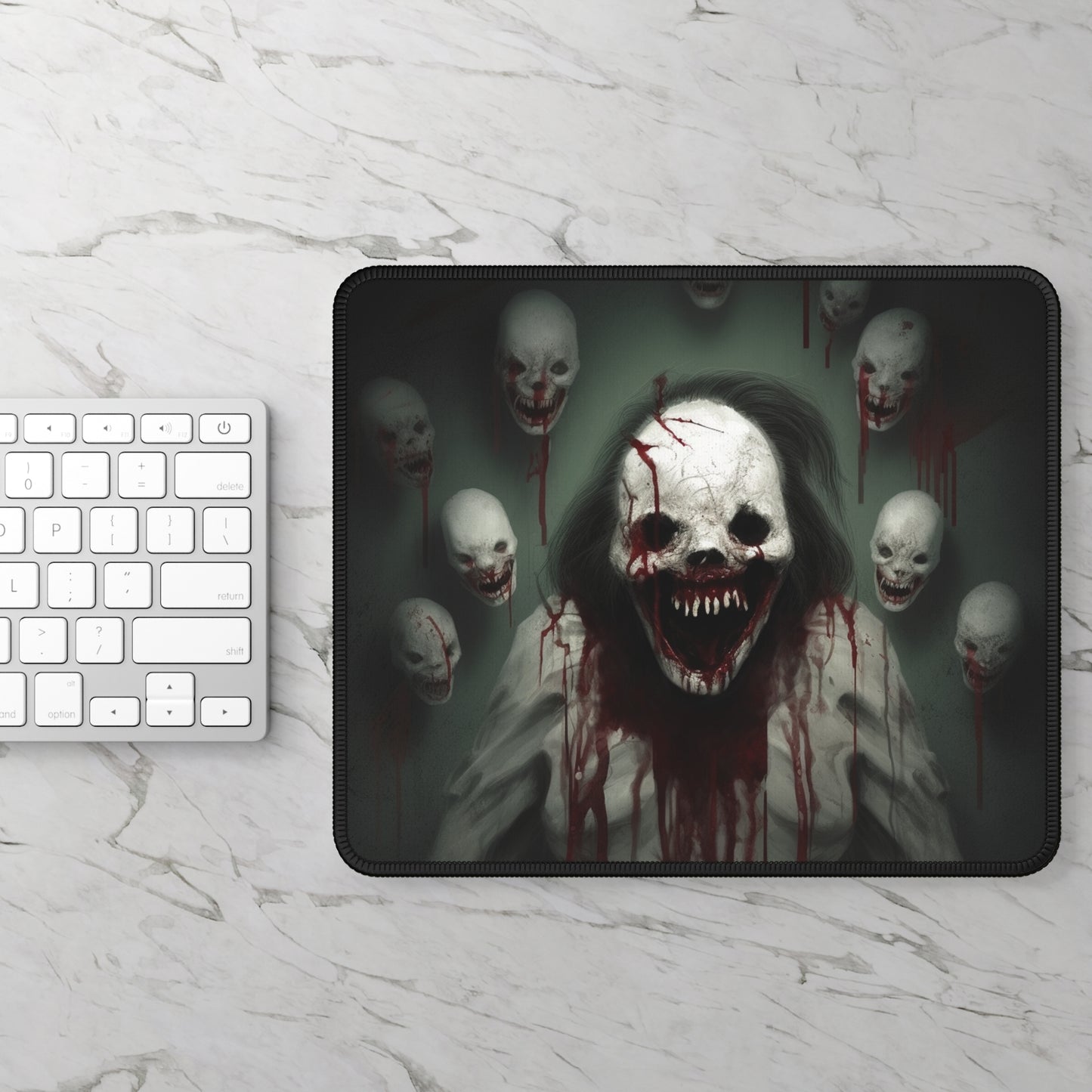 Bloodbound Skull Horror Mouse Pad