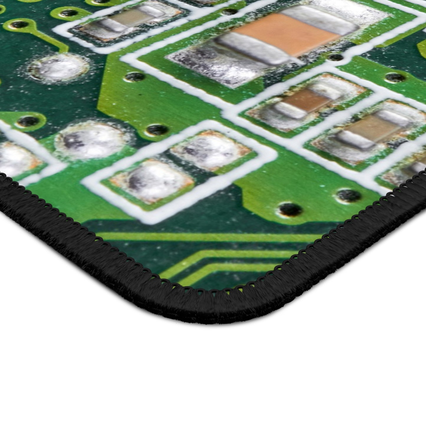 Green Circuit Matrix Mouse Pad