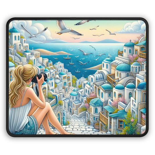 Santorini Dreamscape Mouse Pad