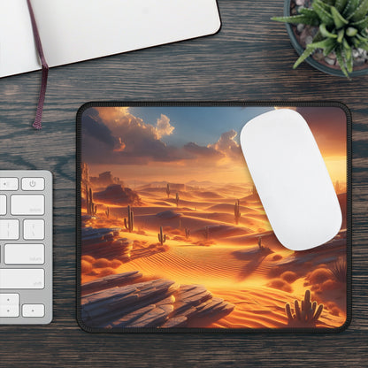 Golden Desert Sunset Mouse Pad