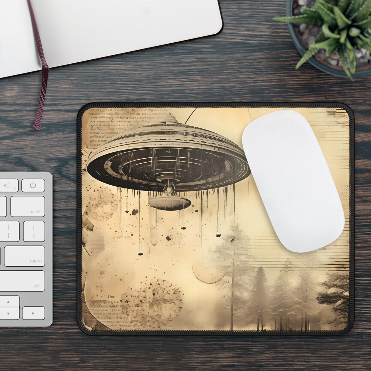 Vintage UFO Investigation Mouse Pad