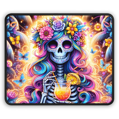 Tropical Sugar Skull Cocktail Mouse Pad