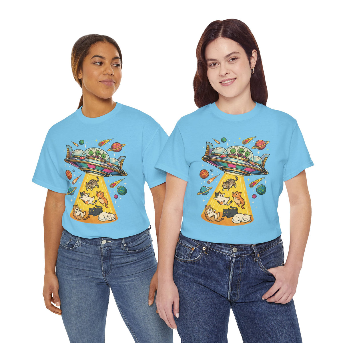 Alien Cat Abduction T-Shirt