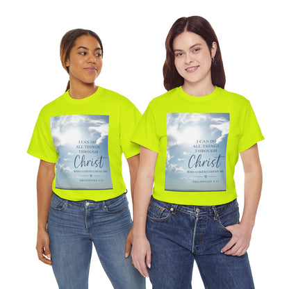 Through Christ Philippians 4:13 Christian T-Shirt