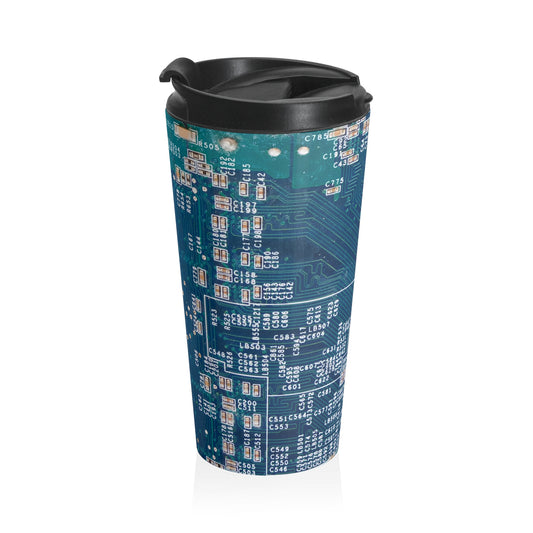 Tech Circuit Mug – 15oz Stainless Steel Travel Cup