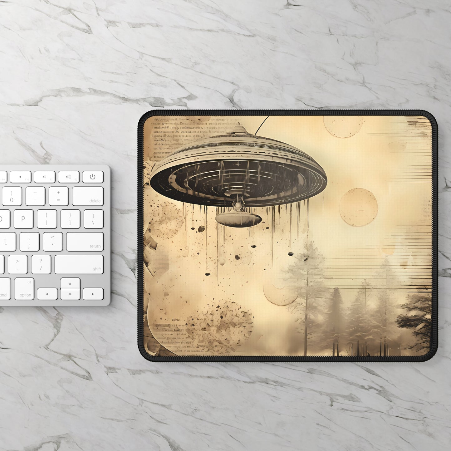 Vintage UFO Investigation Mouse Pad