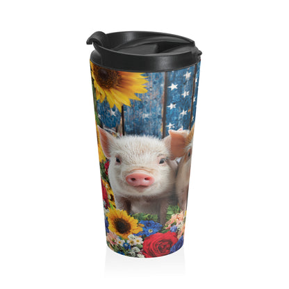 Patriotic Piglet Travel Mug