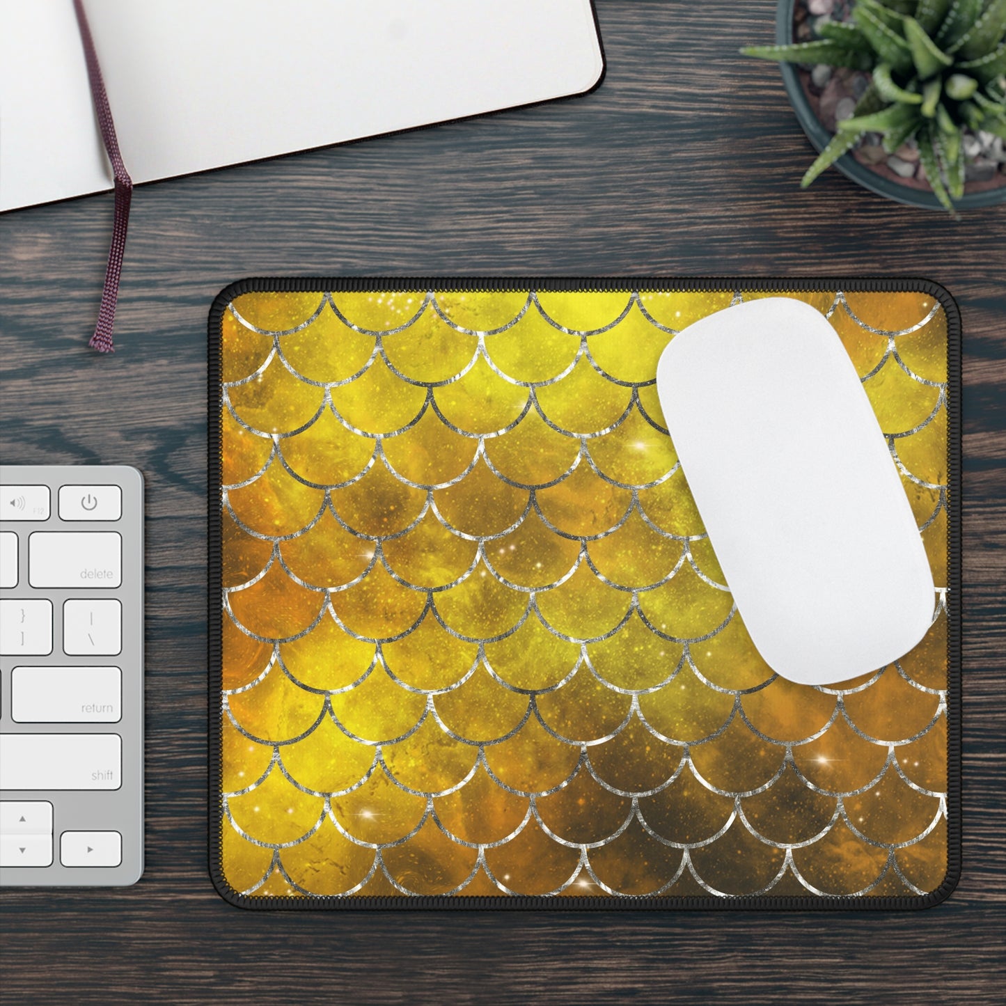 Cosmic Mermaid Scales Mouse Pad