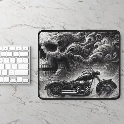 Smoke and Steel Skull Rider Mouse Pad