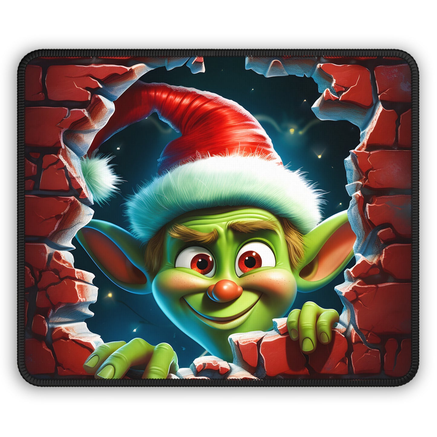 Sneaky Christmas Goblin Mouse Pad