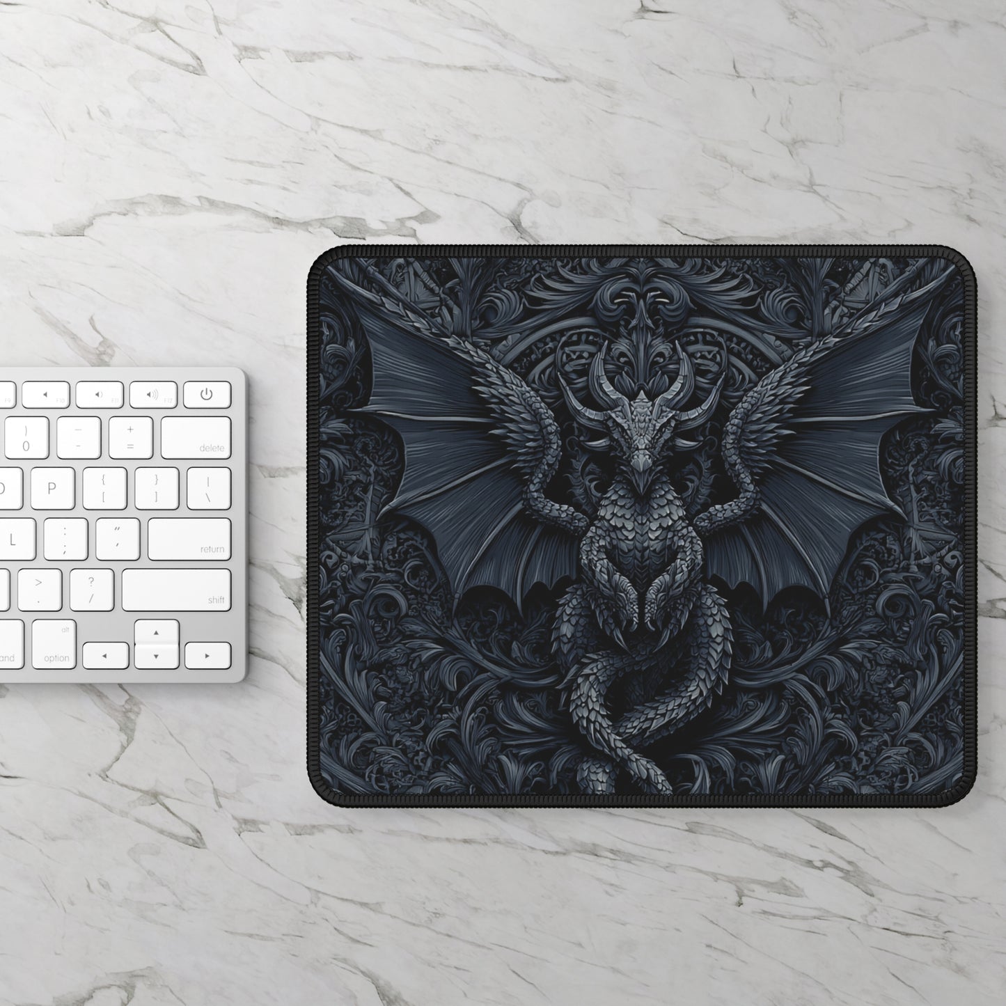 Midnight Dragon Gothic Mouse Pad