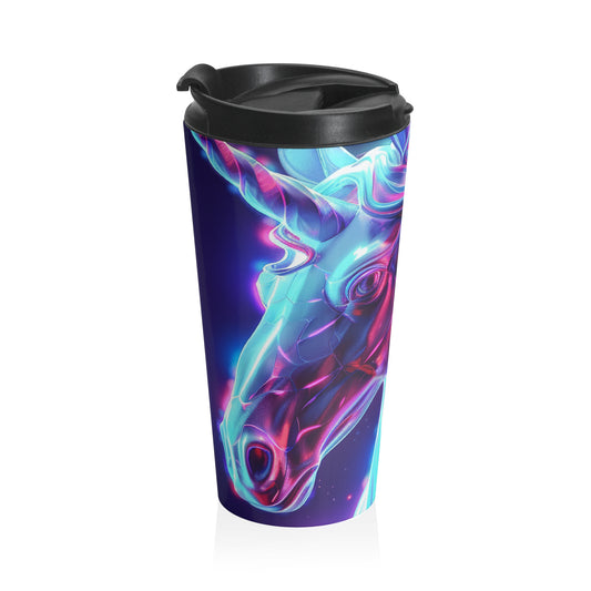 Cyber Unicorn Mug – 15oz Stainless Steel Travel Cup