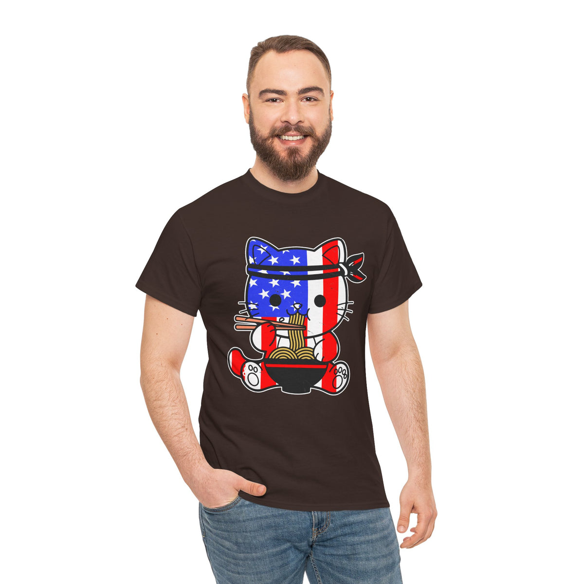 Patriotic Ramen Cat T-Shirt