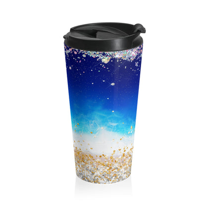 Ocean Sparkle Stainless Steel Travel Mug