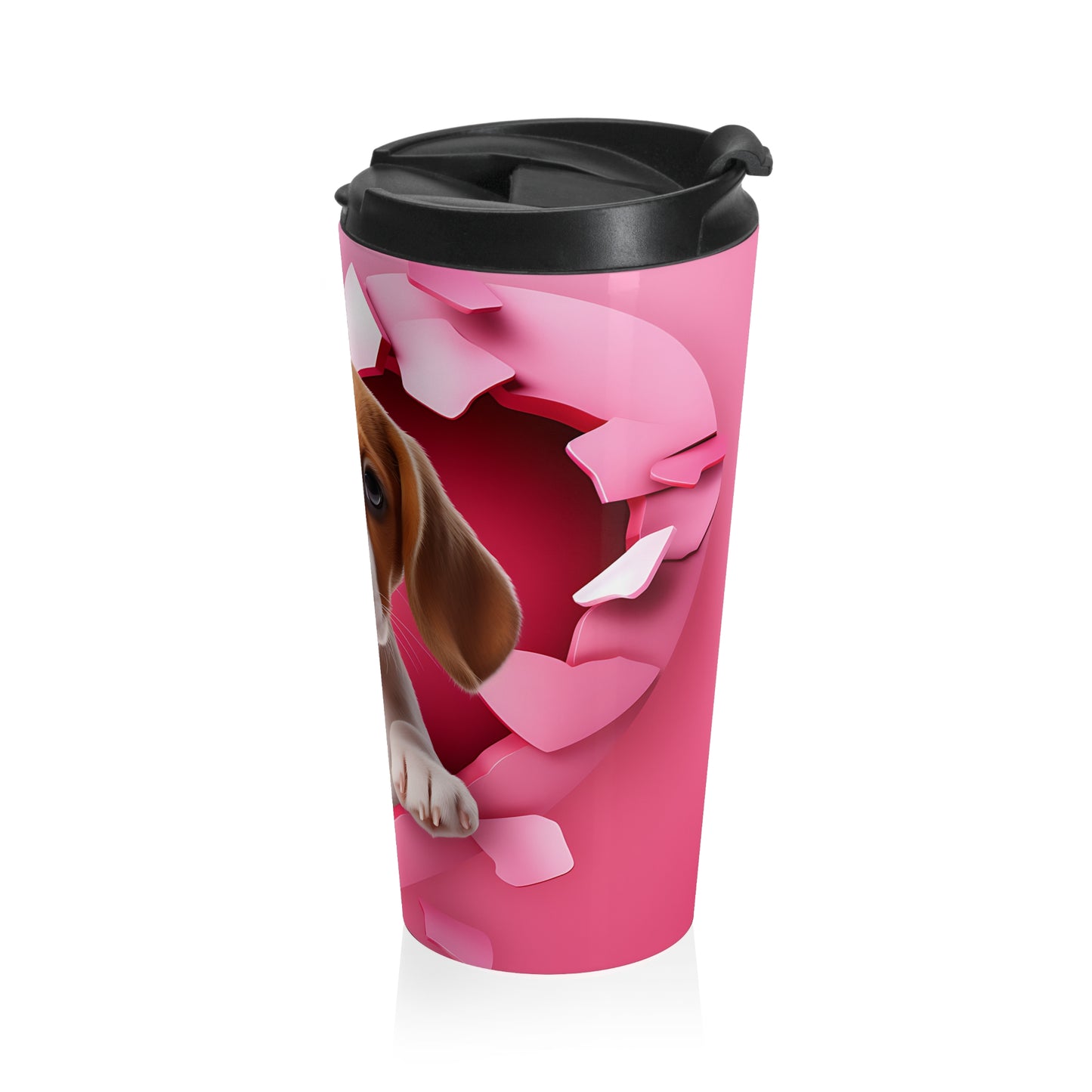 Valentine Peek Pup Travel Mug